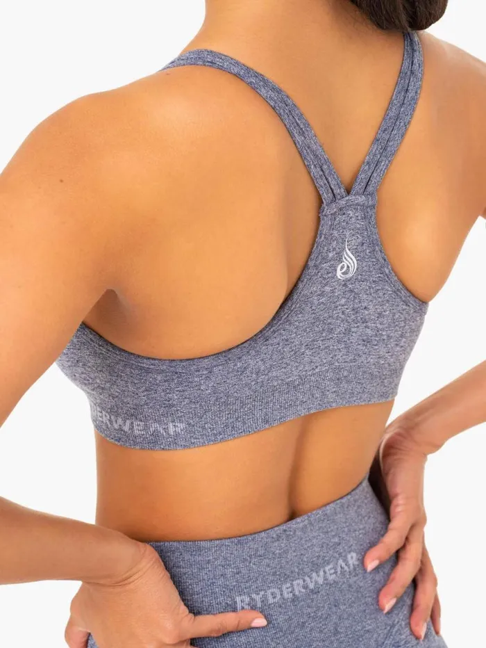 Sports Bras Womens Ryderwear Sculpt Seamless Sports Bra Navy Marl