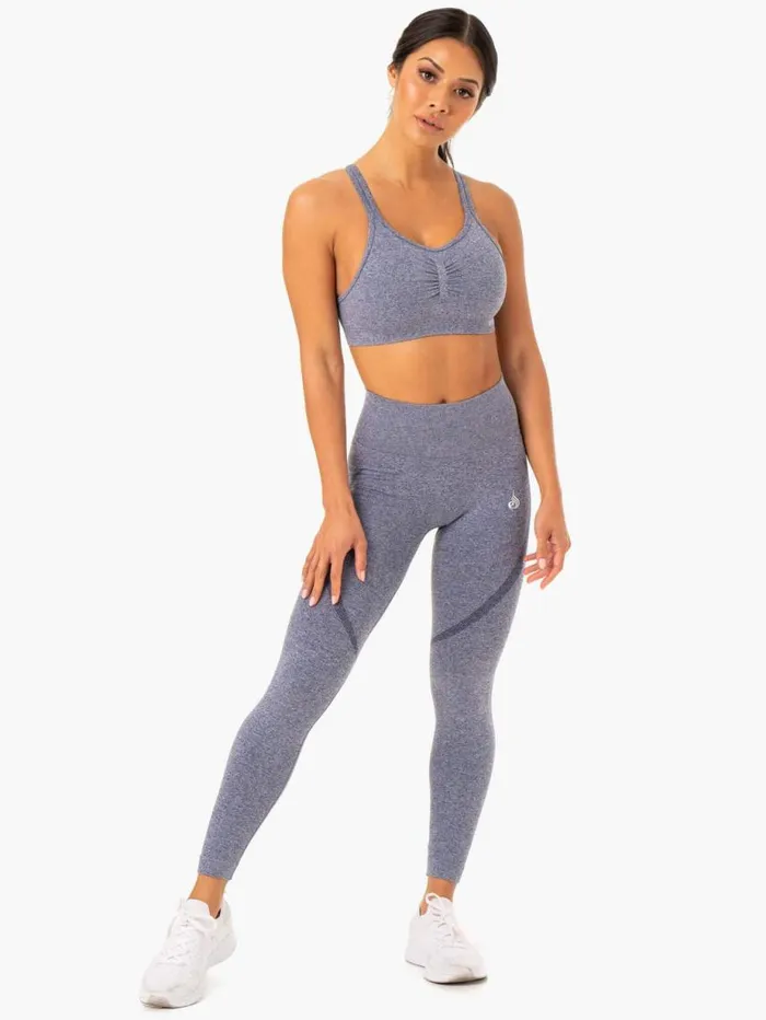 Sports Bras Womens Ryderwear Sculpt Seamless Sports Bra Navy Marl