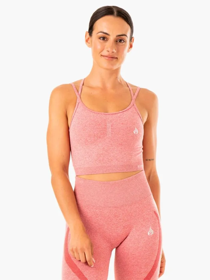 Sports Bras Womens Ryderwear Sculpt Seamless Tank Pink Marl