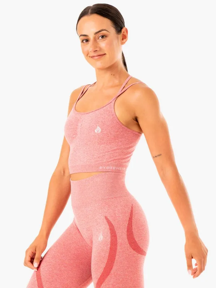 Sports Bras Womens Ryderwear Sculpt Seamless Tank Pink Marl