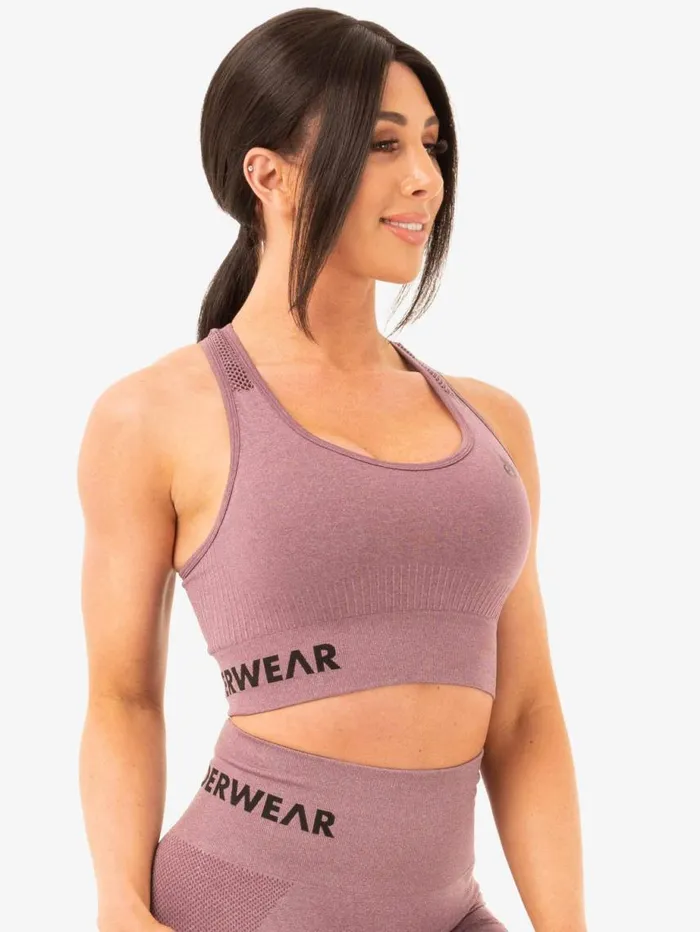 Sports Bras Womens Ryderwear Seamless Staples Sports Bra Purple Marl