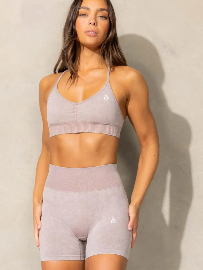 Sports Bras Womens Ryderwear Stonewash Seamless Sports Bra Fawn Stonewash