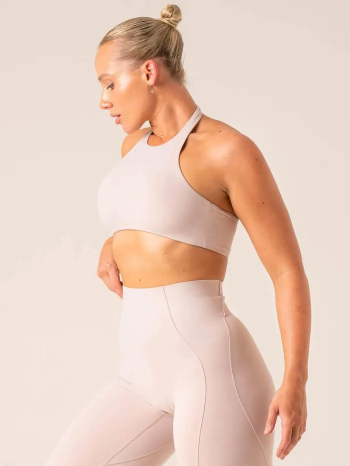 Sports Bras Womens Ryderwear Stride Halter Sports Bra Chalk