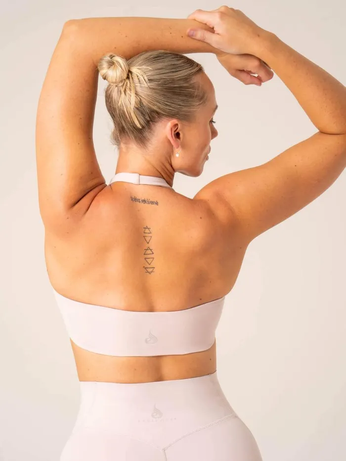 Sports Bras Womens Ryderwear Stride Halter Sports Bra Chalk