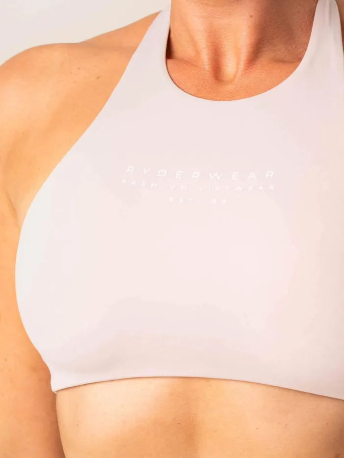 Sports Bras Womens Ryderwear Stride Halter Sports Bra Chalk