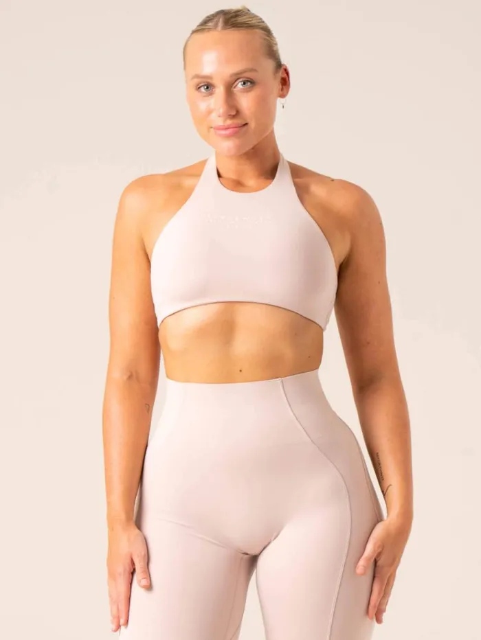 Sports Bras Womens Ryderwear Stride Halter Sports Bra Chalk