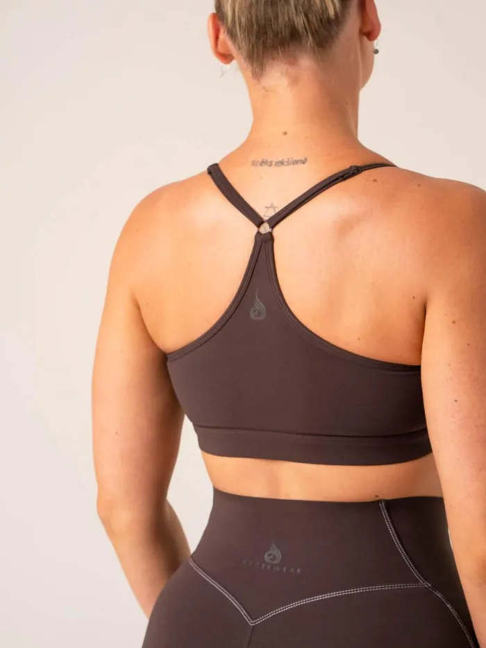 Sports Bras Womens Ryderwear Stride Sports Bra Chocolate