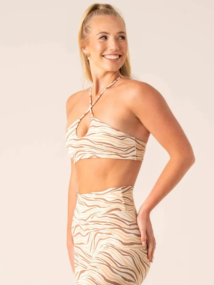 Sports Bras Womens Ryderwear Unstoppable Sports Bra Vanilla Zebra