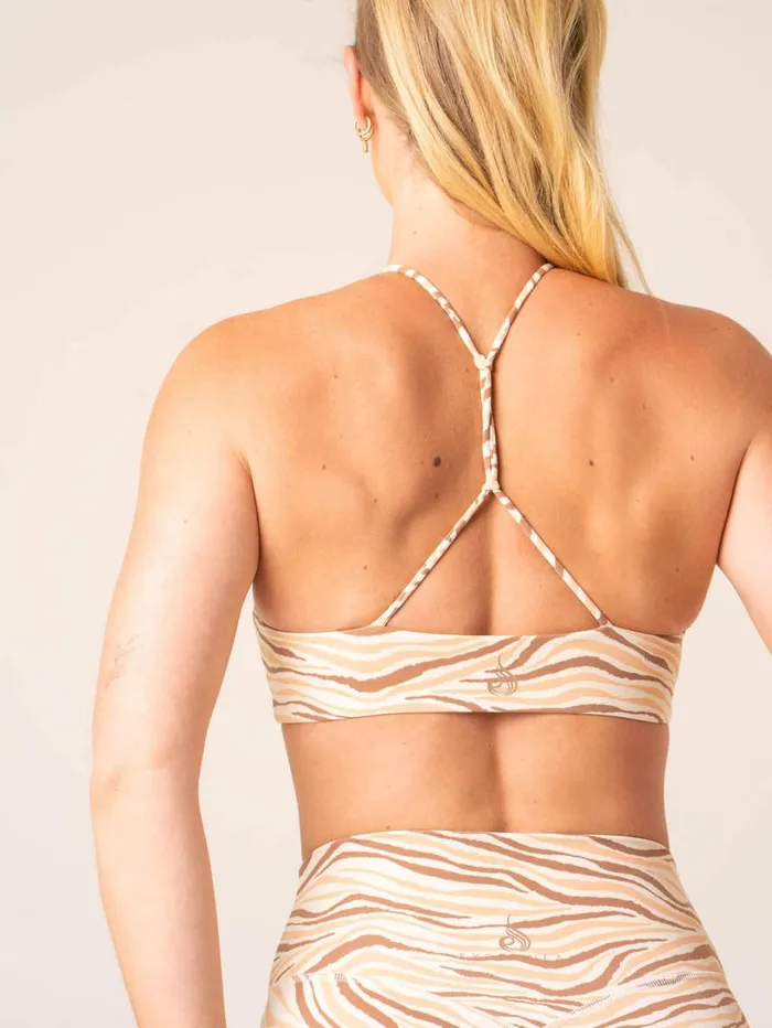 Sports Bras Womens Ryderwear Unstoppable Sports Bra Vanilla Zebra