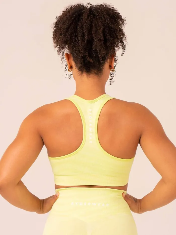 Sports Bras Womens Ryderwear Zebra Seamless Sports Bra Lime Zebra