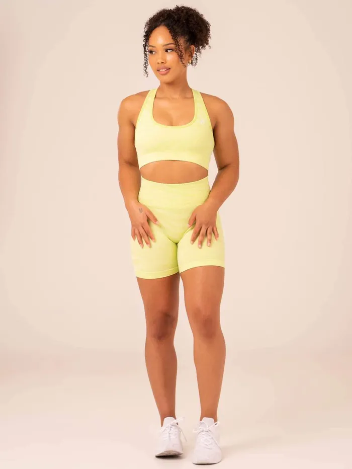 Sports Bras Womens Ryderwear Zebra Seamless Sports Bra Lime Zebra