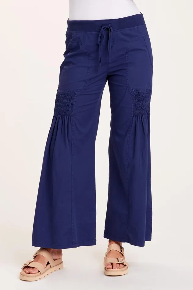 Sprightly Wide Leg Hague Blue Pigment Clothing XCVI Pants