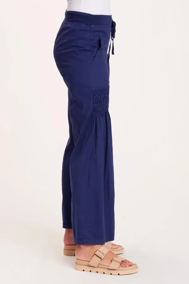 Sprightly Wide Leg Hague Blue Pigment Clothing XCVI Pants