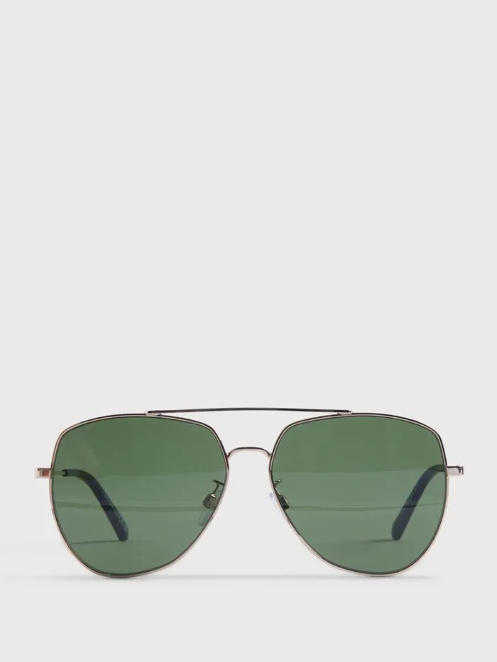 Sunglasses and Eyewear Mens Paul Stuart BALLY Shiny Rose Gold Aviator Sunglasses With Green Lens Rose Gold Sunglasses and Eyewear Mens Paul Stuart BALLY Shiny Rose Gold Aviator Sunglasses With Green Lens Rose Gold