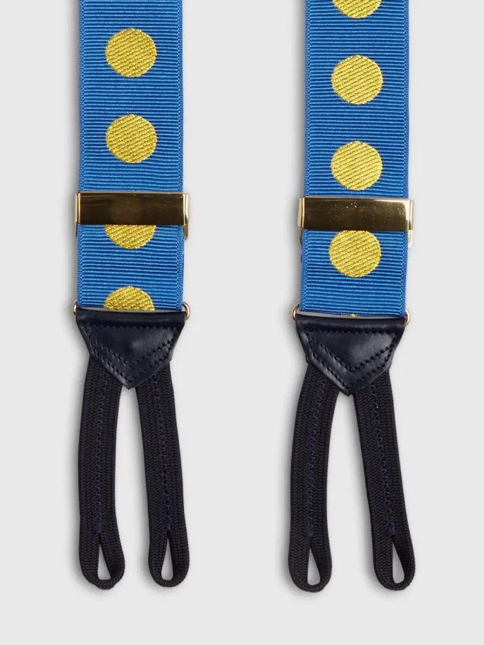 Suspenders Mens Paul Stuart Large Dot Braces Bluegold Suspenders Mens Paul Stuart Large Dot Braces Bluegold
