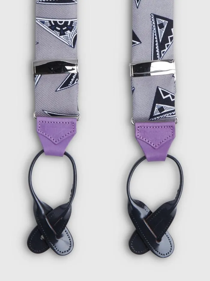 Suspenders Mens Paul Stuart Silk Triangle Braces Grey Suspenders Mens Paul Stuart Silk Triangle Braces Grey