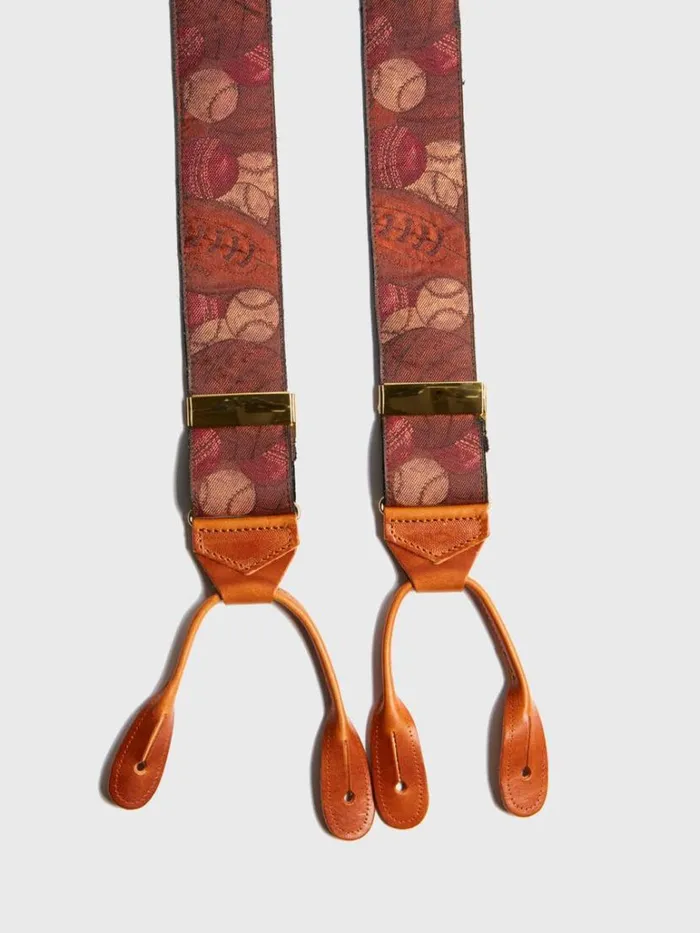 Suspenders Mens Paul Stuart Sports Motif Braces White Suspenders Mens Paul Stuart Sports Motif Braces White
