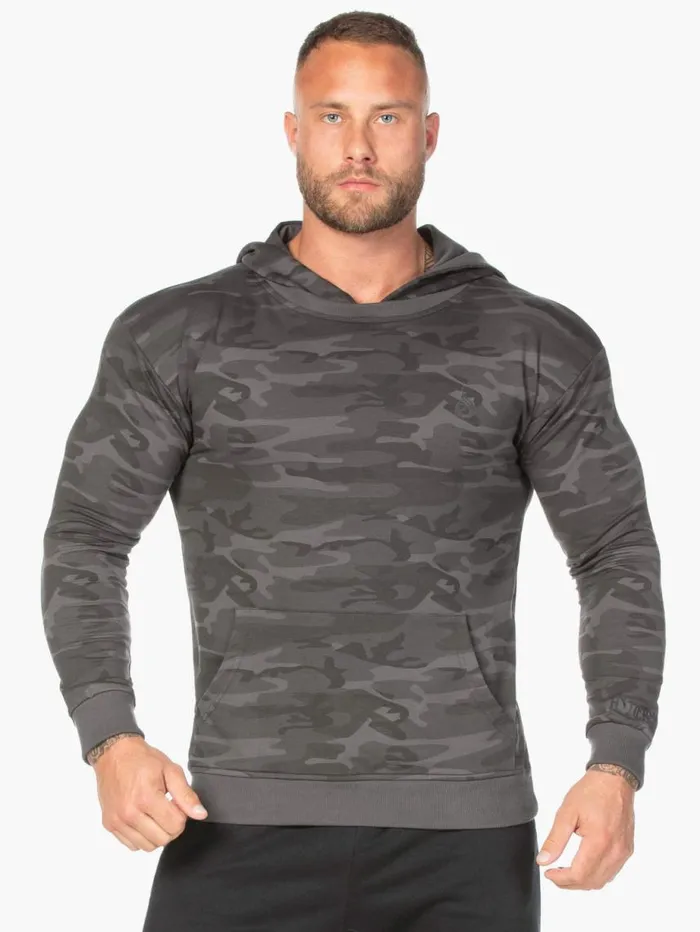 Sweaters and Hoodies Mens Ryderwear Camo Pullover Hoodie Black Camo