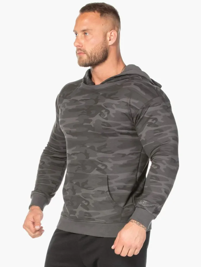 Sweaters and Hoodies Mens Ryderwear Camo Pullover Hoodie Black Camo
