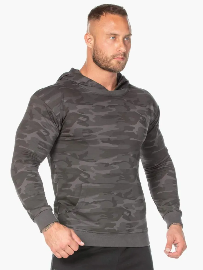 Sweaters and Hoodies Mens Ryderwear Camo Pullover Hoodie Black Camo