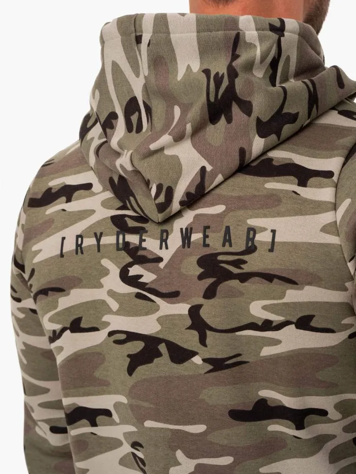 Sweaters and Hoodies Mens Ryderwear Camo Tech Pullover Hoodie Khaki Camo