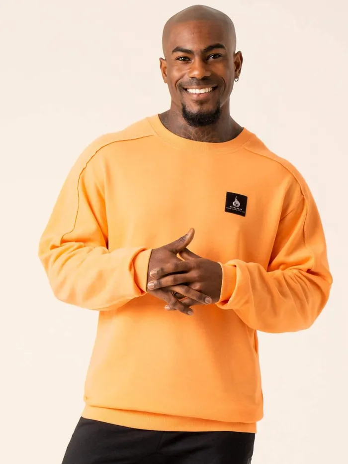 Sweaters and Hoodies Mens Ryderwear Dynamic Pullover Jumper Orange Sherbet