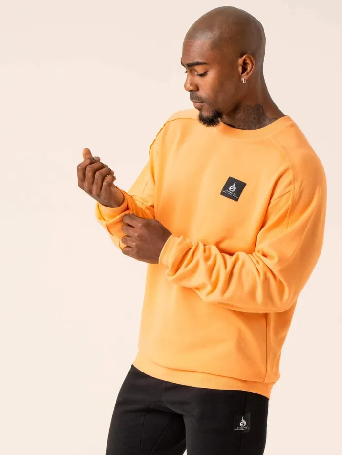 Sweaters and Hoodies Mens Ryderwear Dynamic Pullover Jumper Orange Sherbet