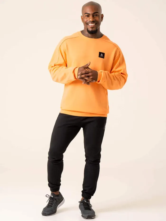 Sweaters and Hoodies Mens Ryderwear Dynamic Pullover Jumper Orange Sherbet