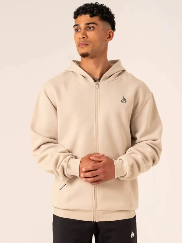 Sweaters and Hoodies Mens Ryderwear Emerge Track Jacket Sand
