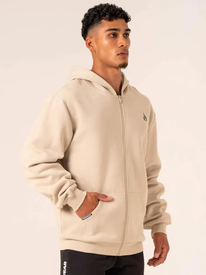 Sweaters and Hoodies Mens Ryderwear Emerge Track Jacket Sand
