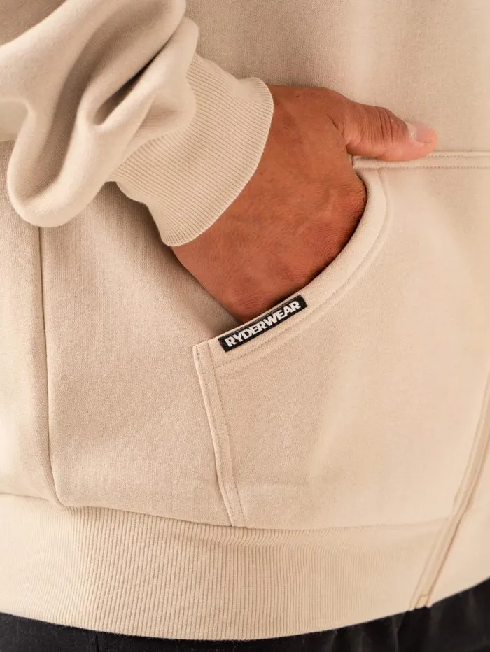 Sweaters and Hoodies Mens Ryderwear Emerge Track Jacket Sand