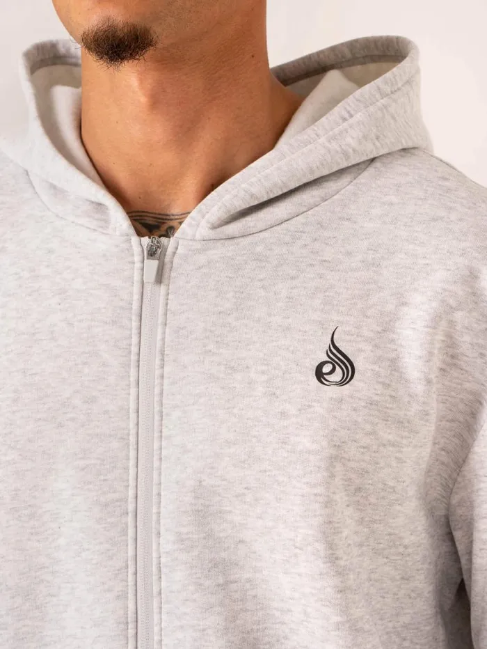 Sweaters and Hoodies Mens Ryderwear Emerge Track Jacket Snow Grey Marl