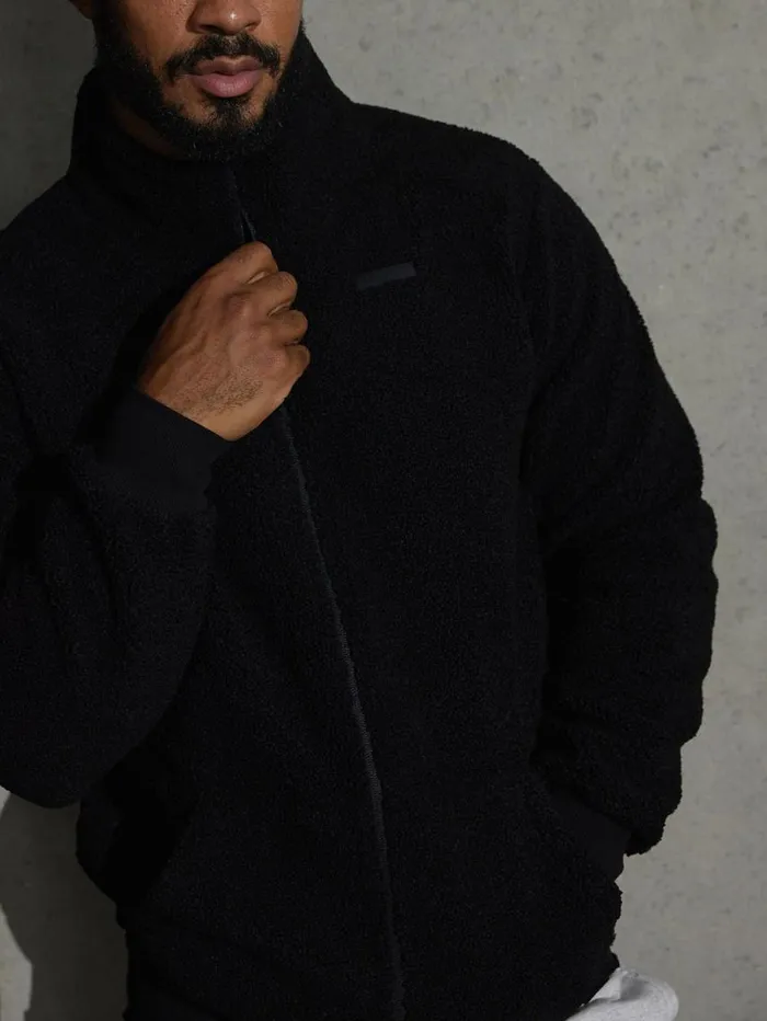 Sweaters and Hoodies Mens Ryderwear Flex Polar Fleece Jacket Black