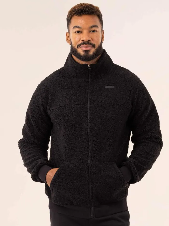 Sweaters and Hoodies Mens Ryderwear Flex Polar Fleece Jacket Black