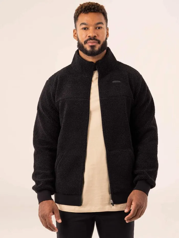 Sweaters and Hoodies Mens Ryderwear Flex Polar Fleece Jacket Black