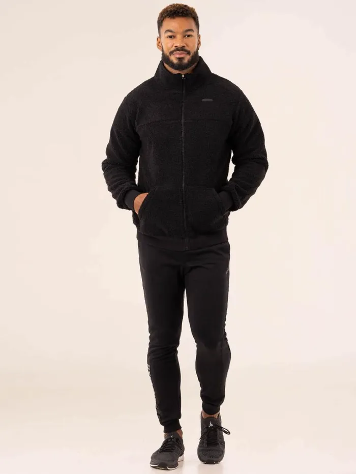 Sweaters and Hoodies Mens Ryderwear Flex Polar Fleece Jacket Black