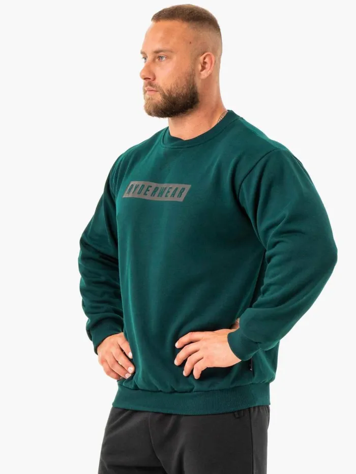 Sweaters and Hoodies Mens Ryderwear Force Pullover Forest Green