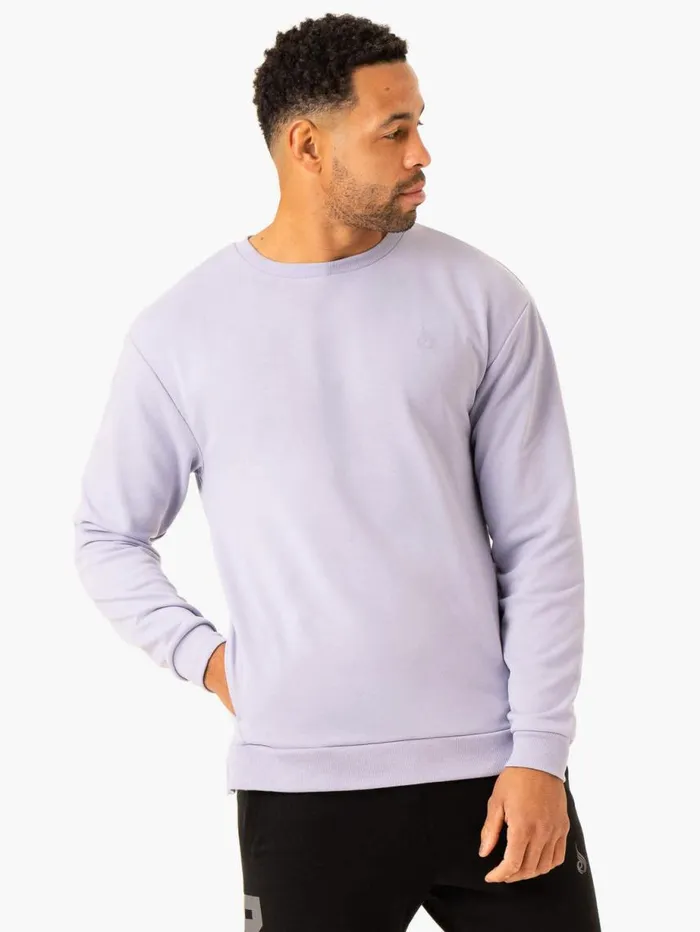Sweaters and Hoodies Mens Ryderwear Heritage Crew Neck Lavender