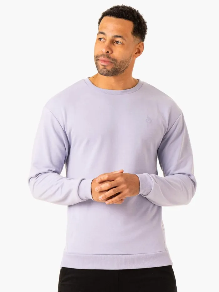 Sweaters and Hoodies Mens Ryderwear Heritage Crew Neck Lavender