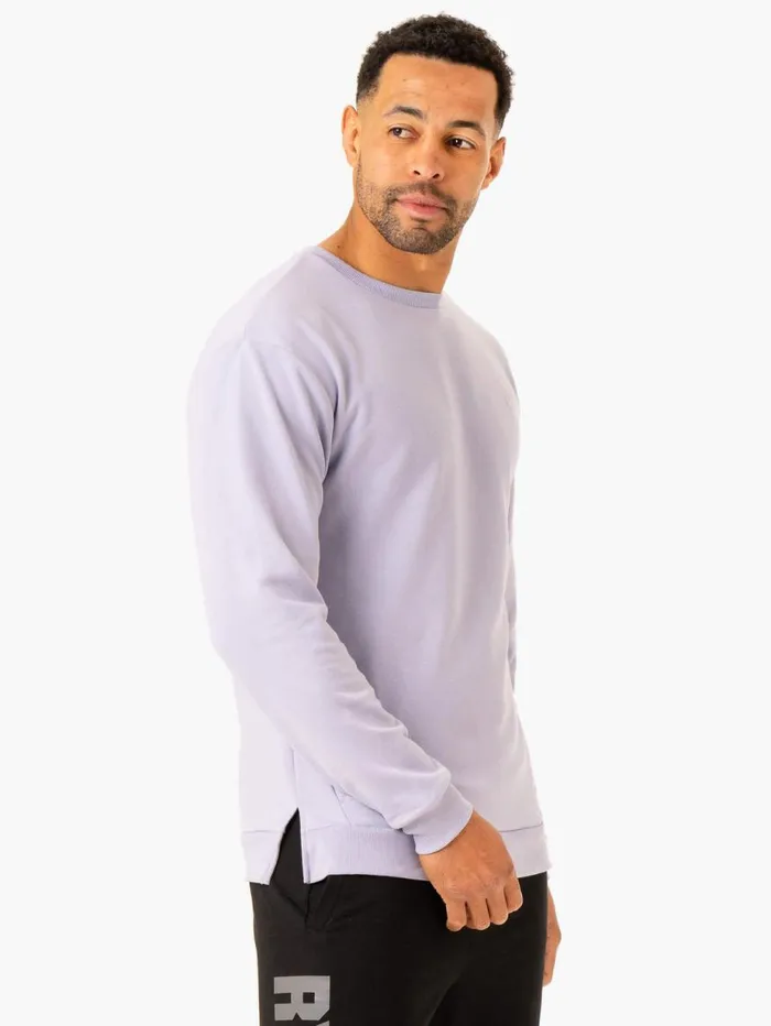 Sweaters and Hoodies Mens Ryderwear Heritage Crew Neck Lavender