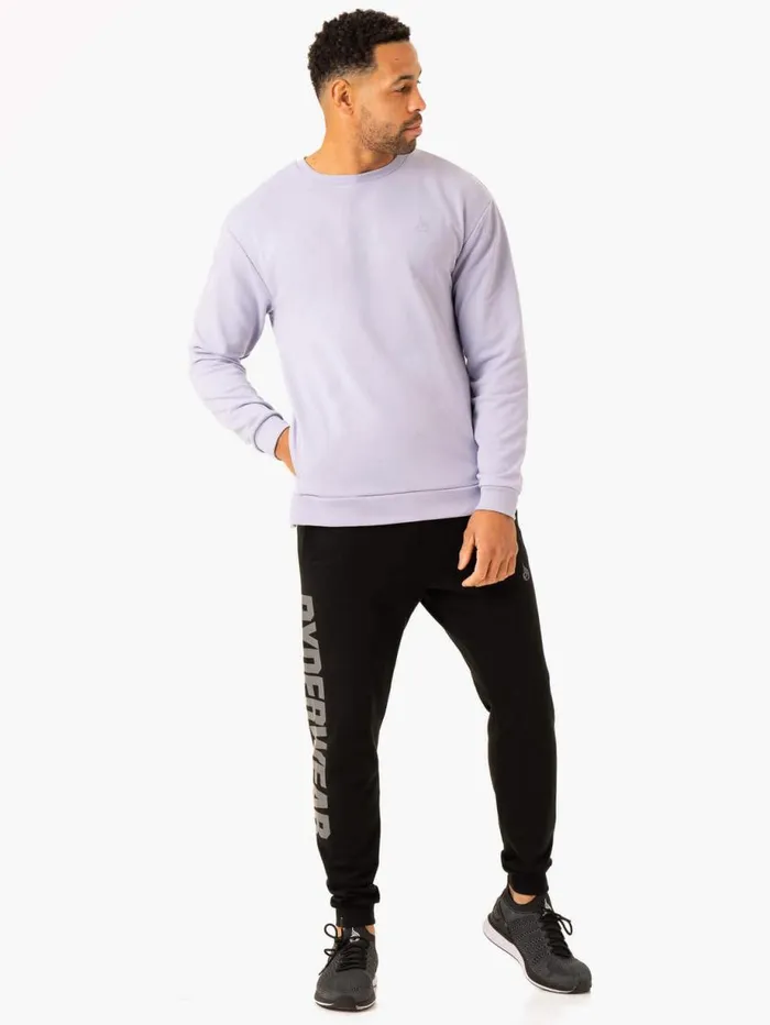 Sweaters and Hoodies Mens Ryderwear Heritage Crew Neck Lavender