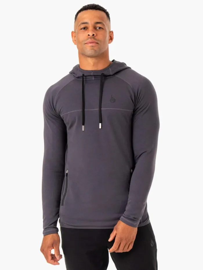 Sweaters and Hoodies Mens Ryderwear Optimal Pullover Hoodie Charcoal