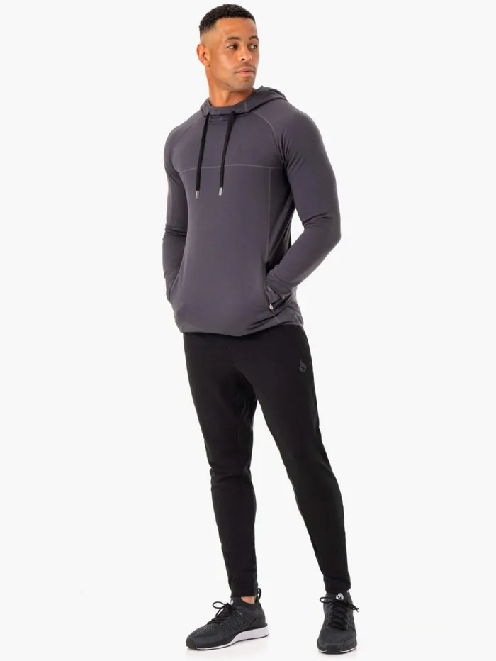 Sweaters and Hoodies Mens Ryderwear Optimal Pullover Hoodie Charcoal