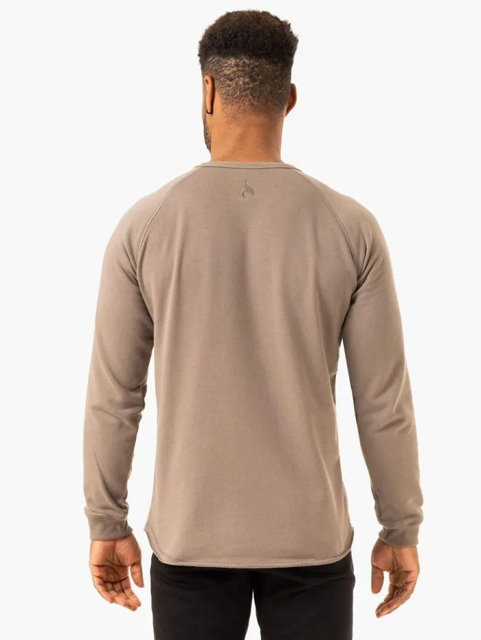 Sweaters and Hoodies Mens Ryderwear Overdrive Crew Neck Mushroom
