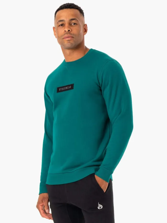 Sweaters and Hoodies Mens Ryderwear Recharge Pullover Teal
