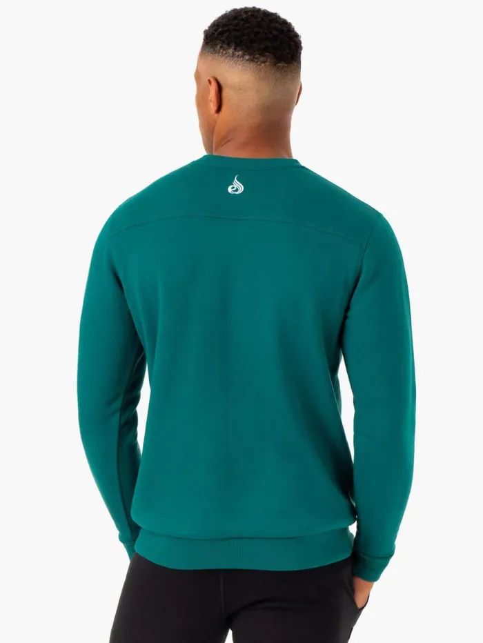 Sweaters and Hoodies Mens Ryderwear Recharge Pullover Teal