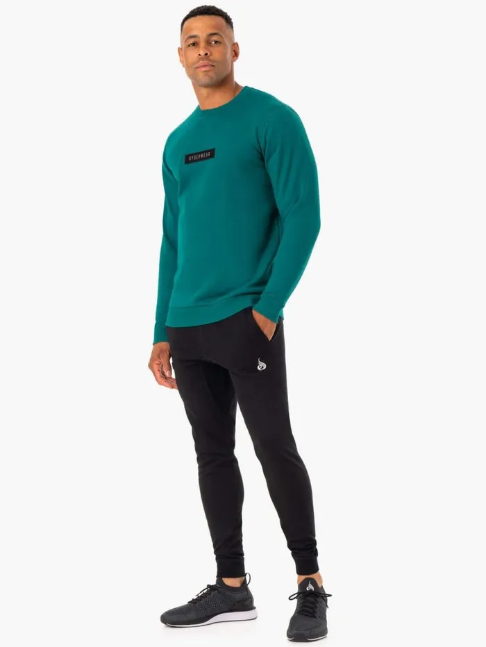 Sweaters and Hoodies Mens Ryderwear Recharge Pullover Teal