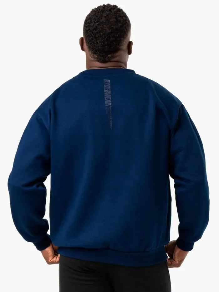 Sweaters and Hoodies Mens Ryderwear Reset Fleece Crew Neck Blue