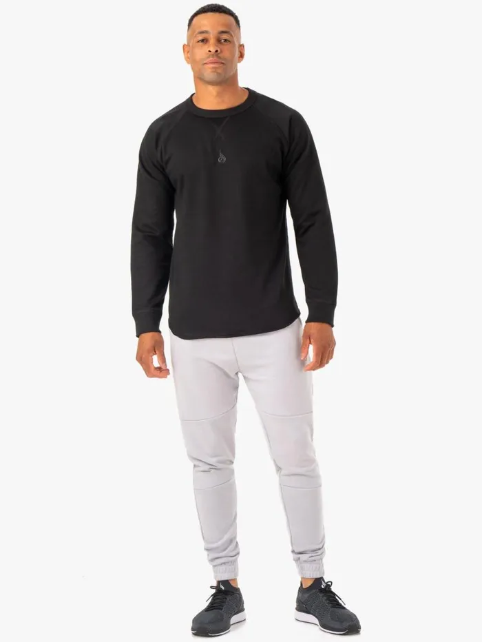Sweaters and Hoodies Mens Ryderwear Restore Crew Neck Black