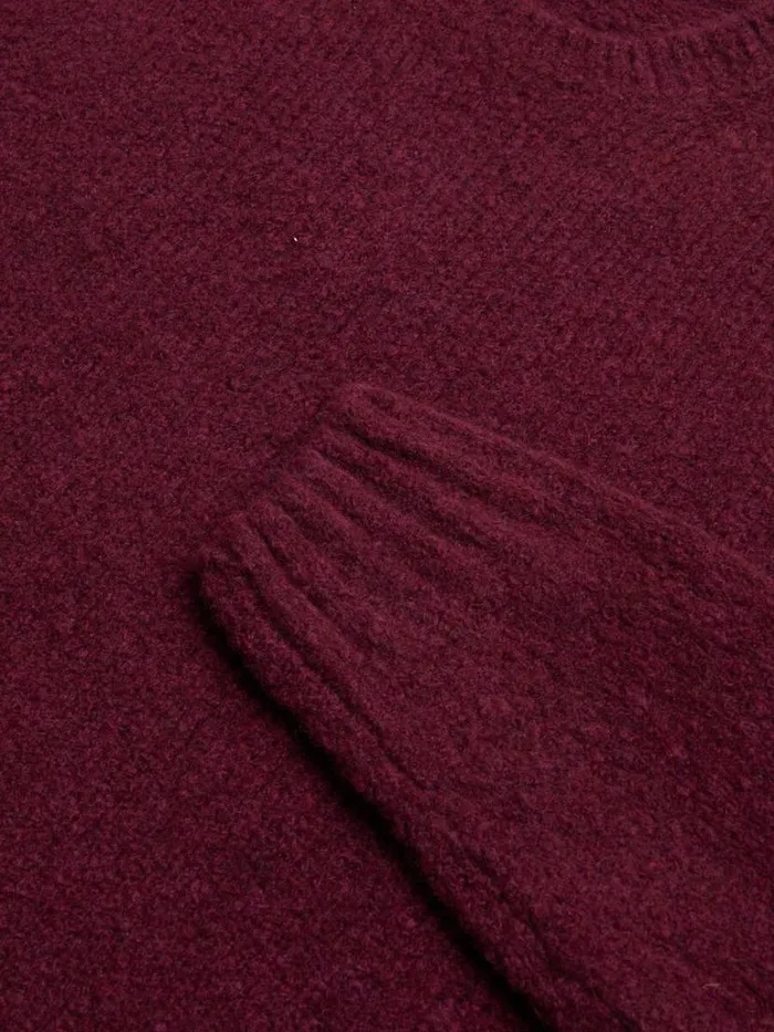 Sweaters Mens Paul Stuart Boucl Knit Crewneck Sweater Burgundy